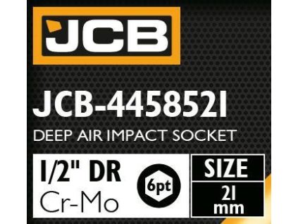 JCB NARAZNA GLAVA 1/2" Cr-Mo 6-kraka 21mm VTIČNI KLJUČ