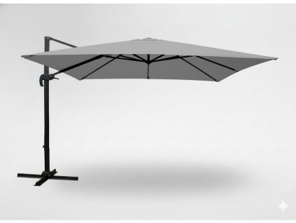 VRTNA SONČNIK "ROMA" 3 x 3 M SIV KOVČEK *5392