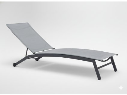 VRTNO LEŽALNIK 195x63x90cm SIVA *0860