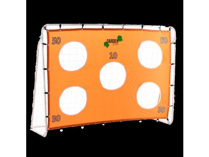 FUTBALSKA VRATA "CHAMPIONS" Z MREŽO IN TARČO - 213 x 152 x 75 CM *3401