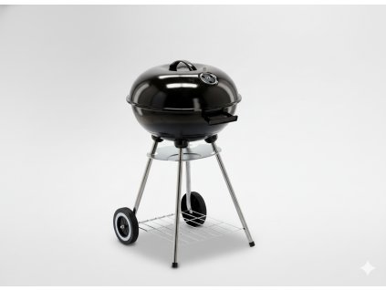 OKRUGLI KAMIN NA UGLJEN S POKROVOM IN KOLESCEM 46 x 44 x 71 CM *5290