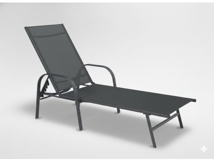 VRTNA LEŽALNIK 195x69x94cm TEMNO SIVA *6111