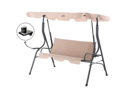 ZVRTILJAK ZA VRT 170 x 110 x 153 CM TEMNA BEŽ BREZ BLJENJA Z NOSILCI ZA POKAL *0735