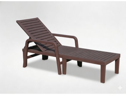 ZUNANJA LEŽALNIK 192X66X33 CM TEMNO RJAVA*6423