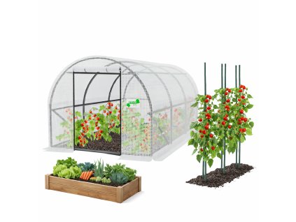 BELI VRTNI FOLIJSKI TUNEL 3 SEGMENTNI 3 x 2 x 2 M *5569