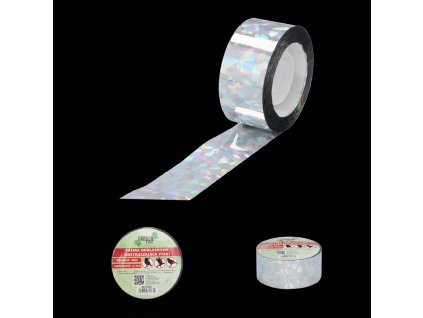 SILVER REFLECTIVE TAPE FOR BIRDS 50 M LENGTH, 2.4 CM WIDTH