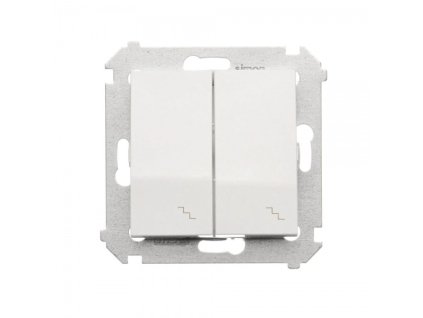 Stikalo Simon 54 premium št.6+6 (5B) LED osvetlitev, modul beli