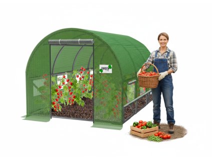 VRTNARSKI FOLIARNIK 3-SEGMENTNI 3 x 2 x 2 M ZELEN S POSAMIČNO MOŽNOSTJO VENTILACIJE *3910