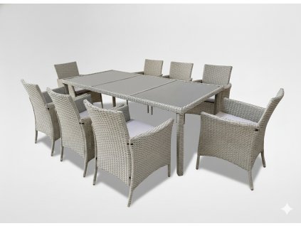 SET VRTNEGA MOVENJA / 8 KOVČKOV + VELIKA MIZA / SIVA *3661