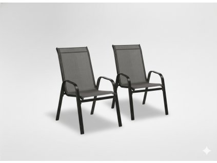 SET 2 SIVIH VRTNIH STOLČKOV 54 x 70 x 92 CM *1632