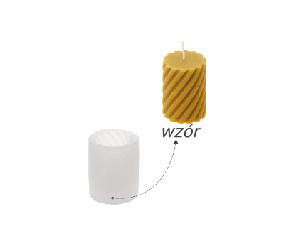 SILIKONSKA MOLD ZA SVEČE SPIRALA *2823