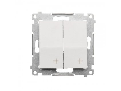 Stikalo Simon 54 premium št.7+7 modul bela