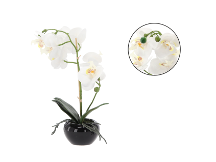 UMETNO CVETJE - BELO ORHIDEJO 30 CM