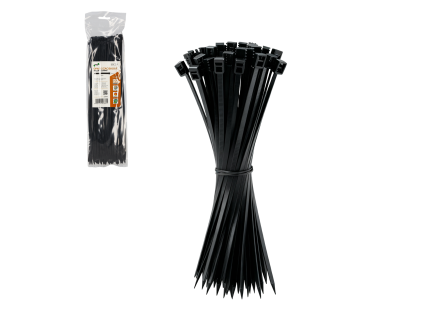 SET 100 ČRNIH PALETNIH TRAKOV 3,6 x 300 MM