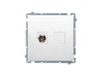 KONTAKT-SIMON Vtičnica 1 x SAT "F" Simon Basic modul bela BMAF1,01/11