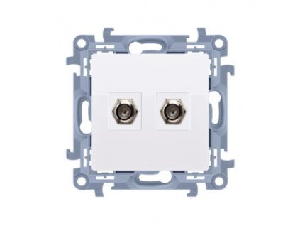 Vtičnica 2 x SAT "F" Simon 10 modul bela