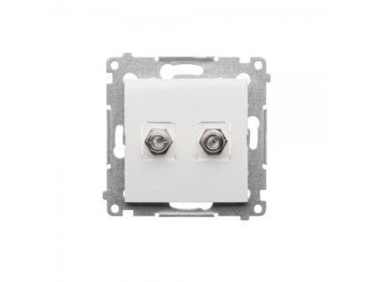 Vtičnica 2 x SAT "F" Simon 54 premium modul bela