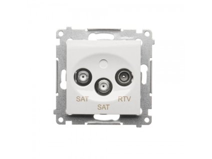 Vtičnica 2 x SAT-RTV Simon 54 premium končna modul bela