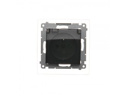 Vtičnica 250 V Simon 54 premium IP44 z zavesicami modul antracit/tr
