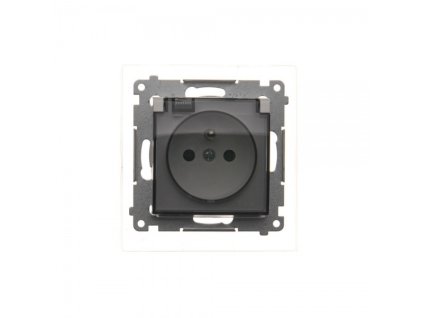 KONTAKT-SIMON Vtičnica 250 V Simon 54 premium IP44 z zaklopkami modul bela/trans DGZ1BZ,01/11A