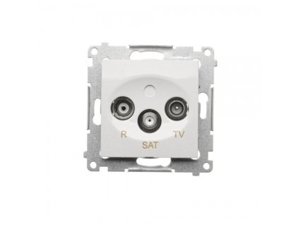 Vtičnica RTV-SAT Simon 54 premium končna modul bela