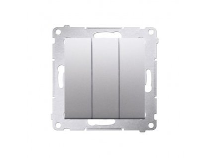 Trojni gumb Simon 54 premium modul srebrn