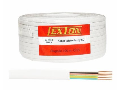 Telefonski kabel 6-žilni bel bakren (100m) LX