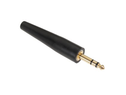 Jack konektor 6,3 mm, gumijast zlati