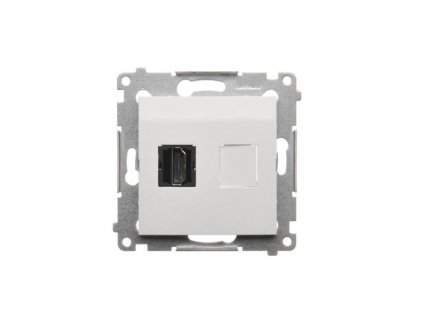Enojna HDMI vtičnica Simon 54 premium modul bela
