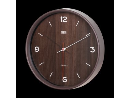 Stenska ura 30 cm temno rjava