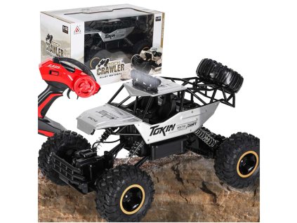 Samochod zdalnie sterowany na pilota RC Rock Crawler 1 12 4WD METAL srebrny 177418