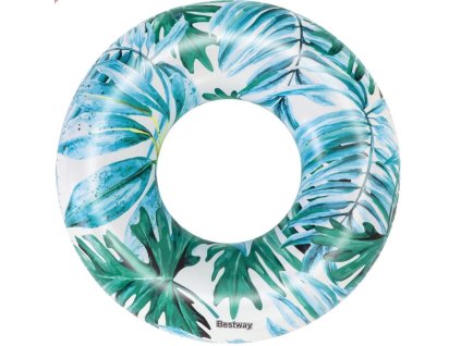BESTWAY 36237 Napihljiv obroč Palm leaf moder