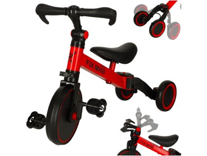 Rowerek Trike Fix Mini biegowy trojkolowy 3w1 z pedalami czerwony 167704