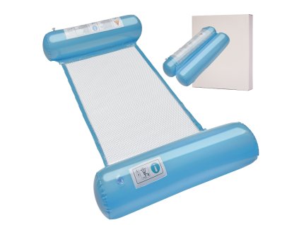 Materac dmuchany fotel krzeslo hamak do plywania 120cm niebieski 133752