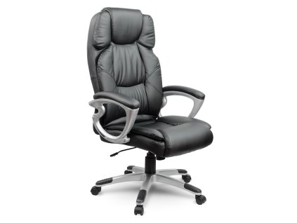Usnjeni pisarniški stol EG-227 črni