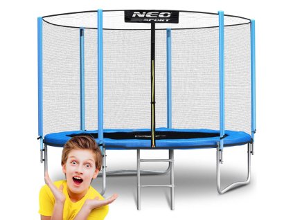Trampolin 183 cm z zunanjo mrežo in lestev.