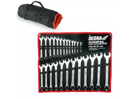 Set obročnih-viličastih ključev CrV 25 kosov 1406