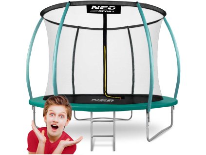 Profiliran trampolin 252 cm z notranjo mrežo Neo-Sport
