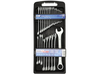 pol pl Zestaw kluczy plasko oczkowych DEDRA 1406K1 26 szt CrVplas oczk 6 28 30 32 36mm KASETA 24654 1