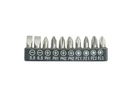 Set vijakovnih nastavkov 10 kos, 25 mm: SL5,5,6,5,PH1/2x2,PZ1/2x2 18A07S11
