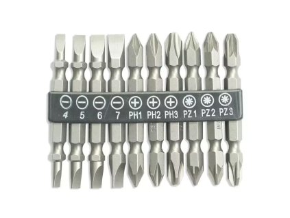 pol pl Zestaw koncowek wkretakowych bitow dwustronnych DEDRA 18A07S13 SL4 5 6 7 PH1 2 3 PZ1 2 3 65mm 24268 1