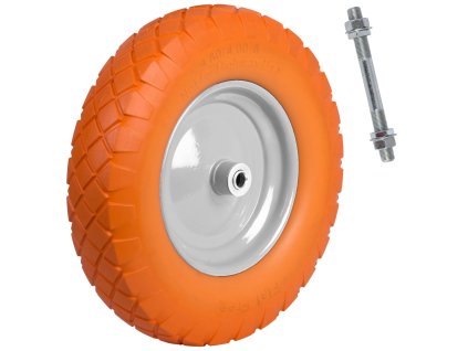 Kolo za samokolnico 4.00-8 oranžno-belo