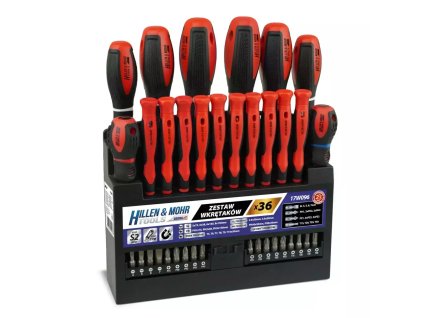 Set izvijačev 36 kos z plastičnim stojalom 17W096
