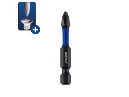 pol pl Koncowki wkretakowe udarowe bity udarowe Phillips DEDRA 18A62PH20 02 PH2x50mm 2szt blister 27398 1