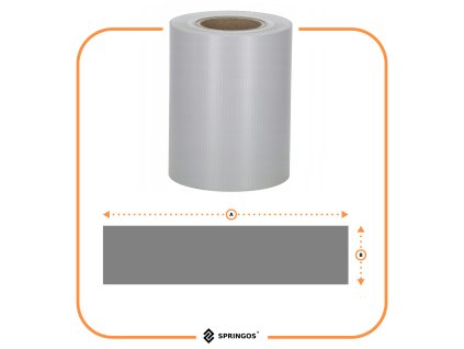 164673 fn0002 tasma ogrodzeniowa jasnoszara 19cmx35m 450gm2 20 klipsow M0