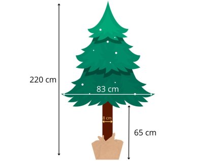96692 ct0115 choinka sosna na pniu 220 cm M0
