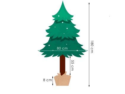 98913 ct0138 swierk sniezony na pniu 180 cm M0