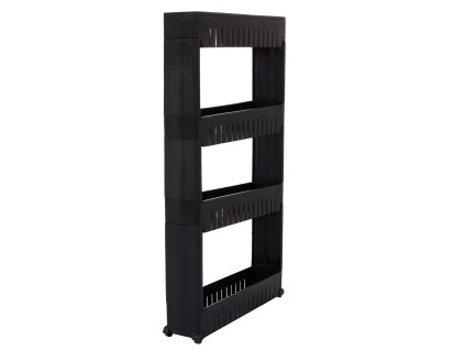 13196 ha1017 szafka na kolkach 4 polki czarna M0