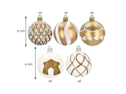 62850 ca0865 bombki choinkowe 6 cm 30 szt M0