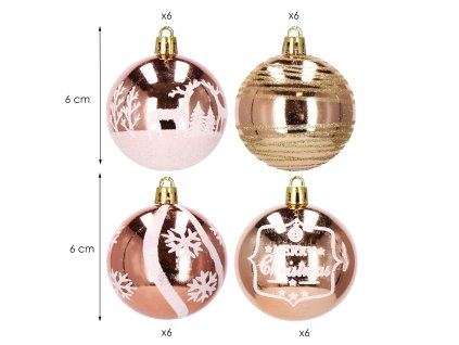 62873 ca0867 bombki choinkowe 6 cm 24 szt M0